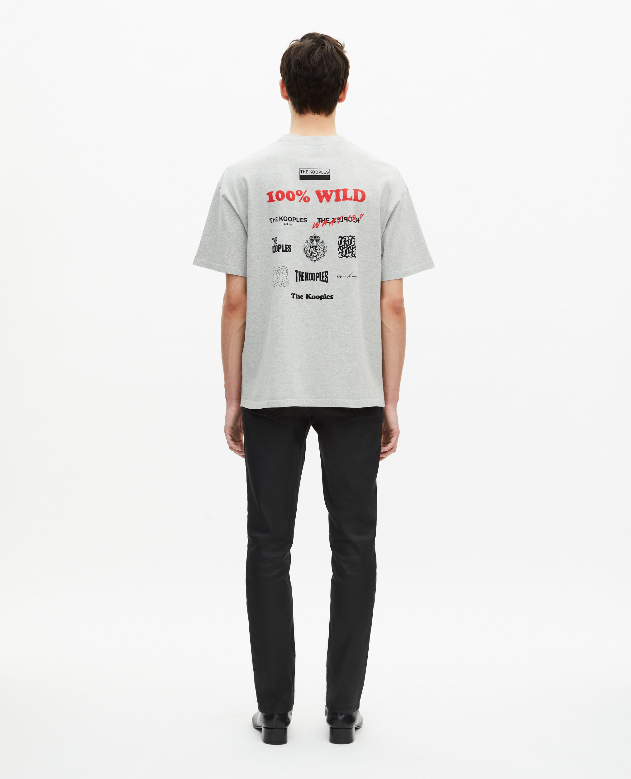 T-shirt à sérigraphie gris, LIGHT GREY MELANGE, hi-res image number null
