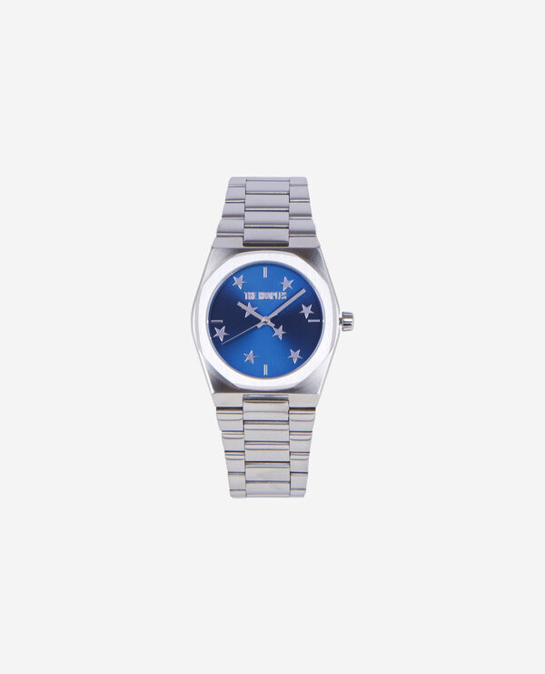 The Kooples MIXTE NAVY / SILVER montre avec étoiles argentée cadran bleu