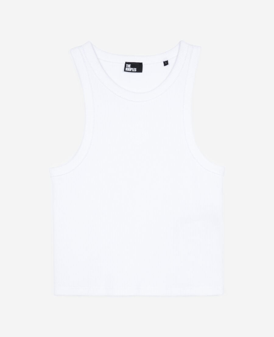 The Kooples WOMEN WHITE tank top with white coat of arms