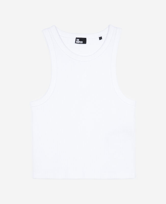 The Kooples FEMME WHITE débardeur avec blason blanc