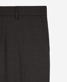 The Kooples HOMME BLACK GREY pantalon de costume en laine mélangée micro carreaux noir