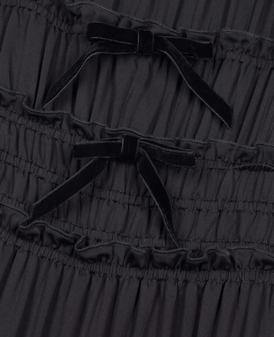 The Kooples WOMEN BLACK short black dress with bows