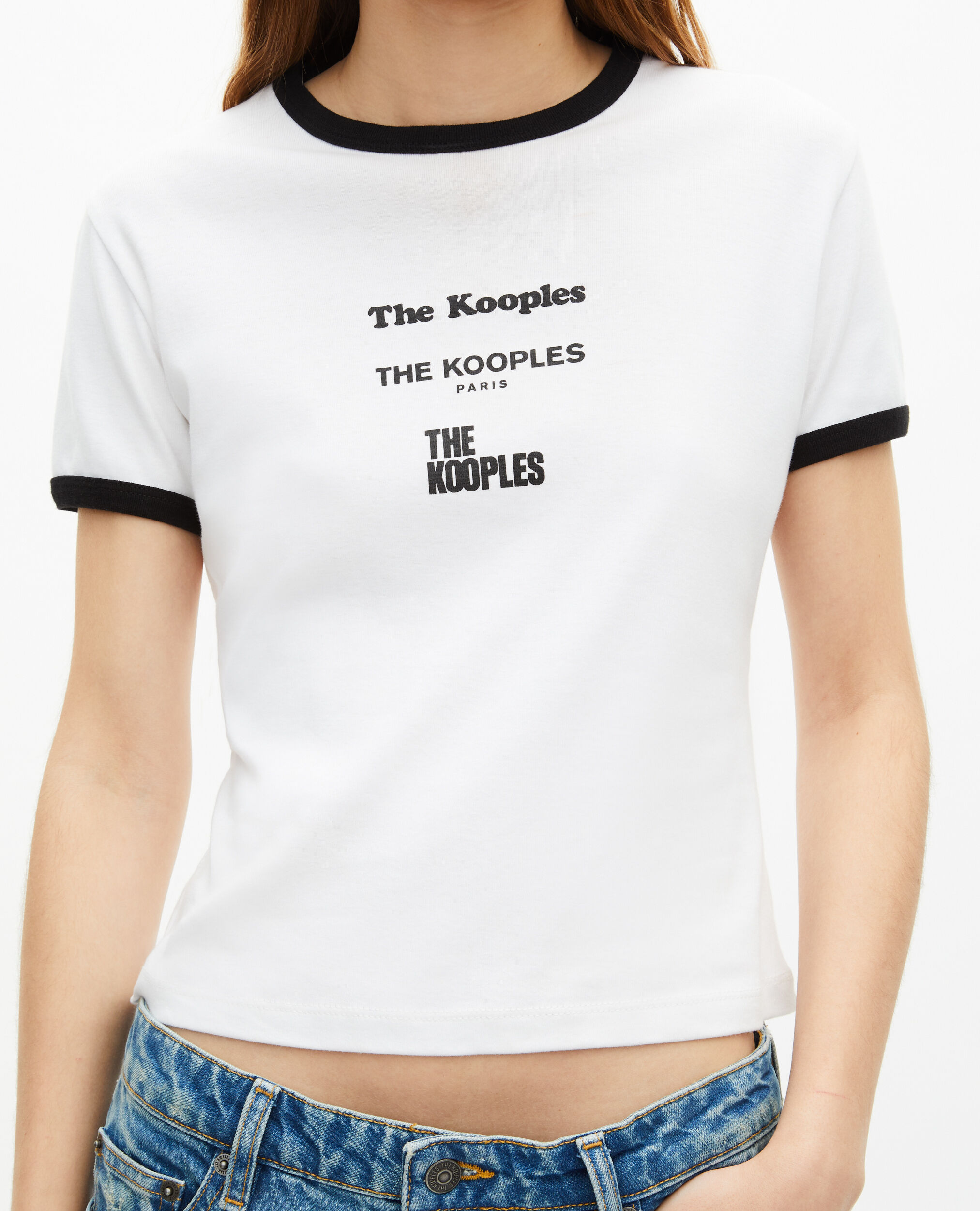 T-shirt avec sérigraphie blanc, WHITE, hi-res image number null