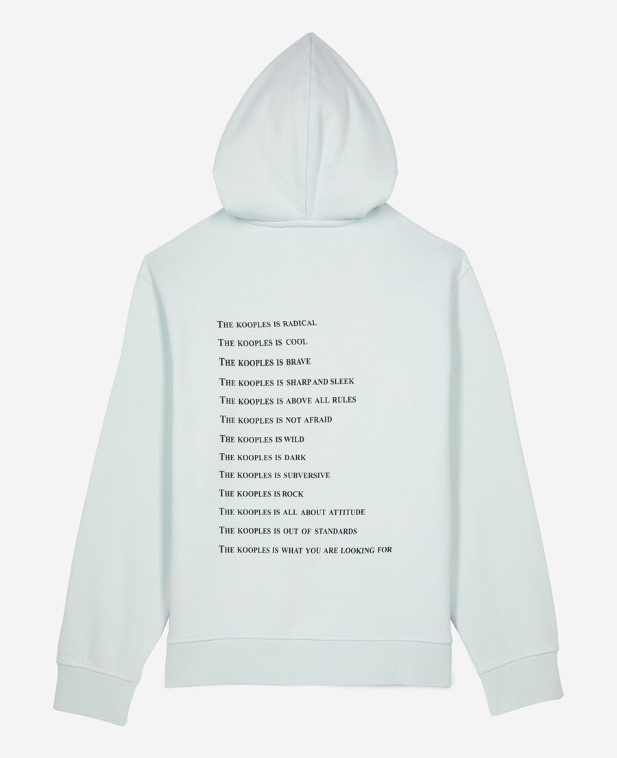 The Kooples FEMME BABY BLUE sweatshirt à capuche what is bleu clair