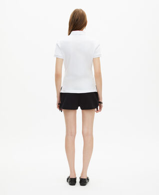 The Kooples WOMEN WHITE white mandarin collar polo shirt