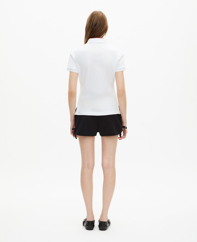 The Kooples FEMME WHITE polo col mao blanc