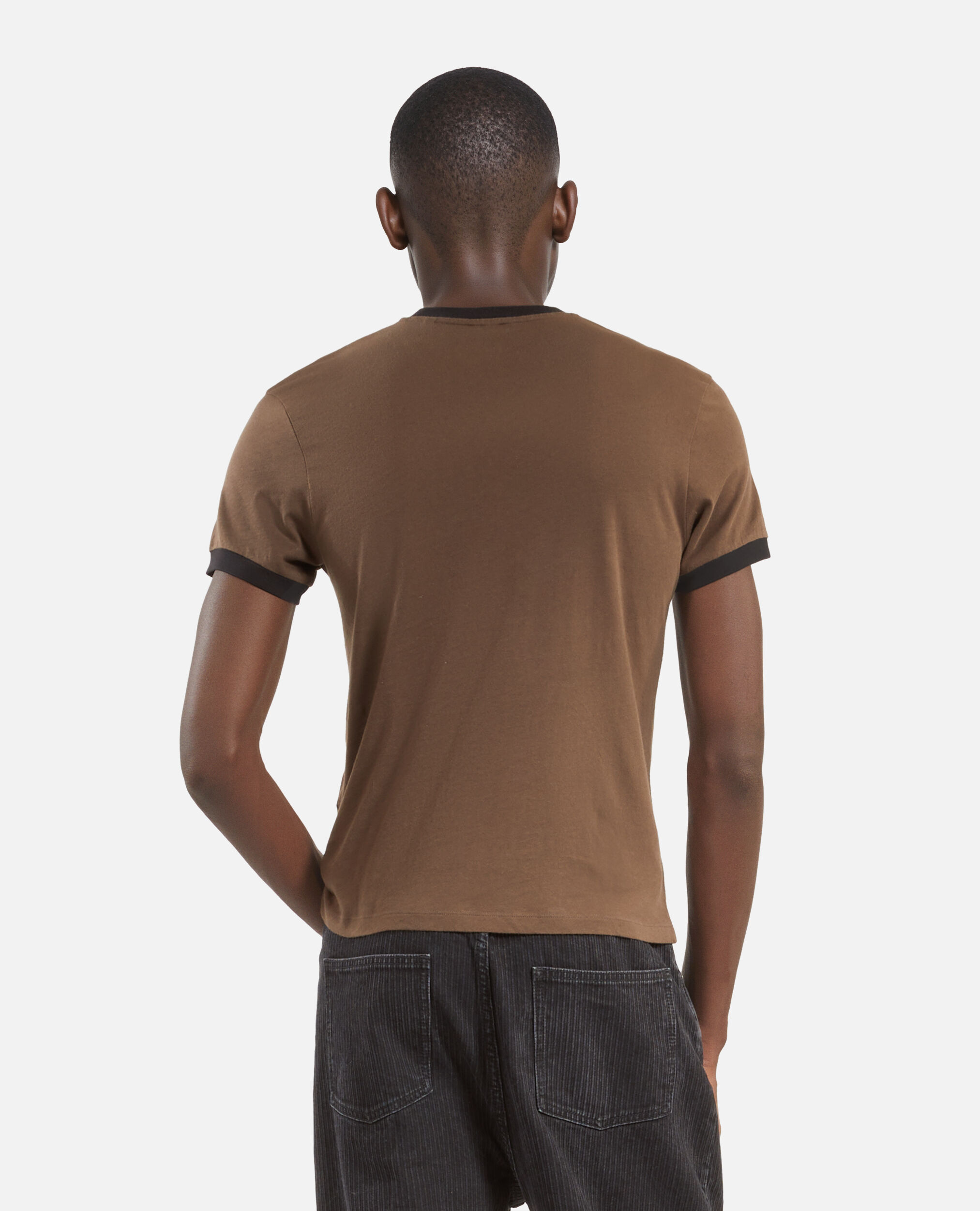 T-shirt avec logo marron, DARK BROWN, hi-res image number null