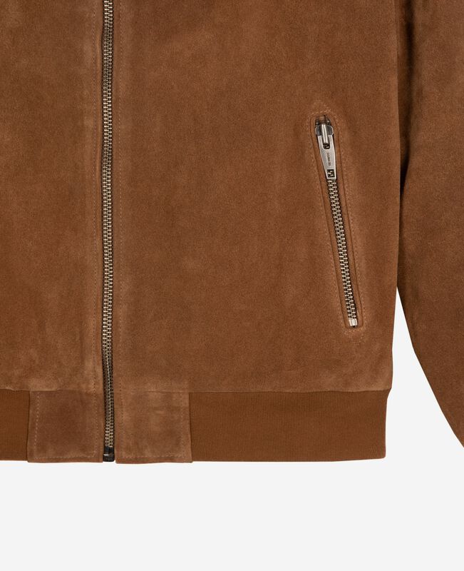 The Kooples HOMME CAMEL blouson en suède camel