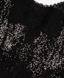 The Kooples FEMME BLACK caraco à sequins et dentelle noir