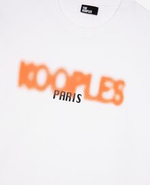 The Kooples HOMME WHITE t-shirt avec sérigraphie tag blanc
