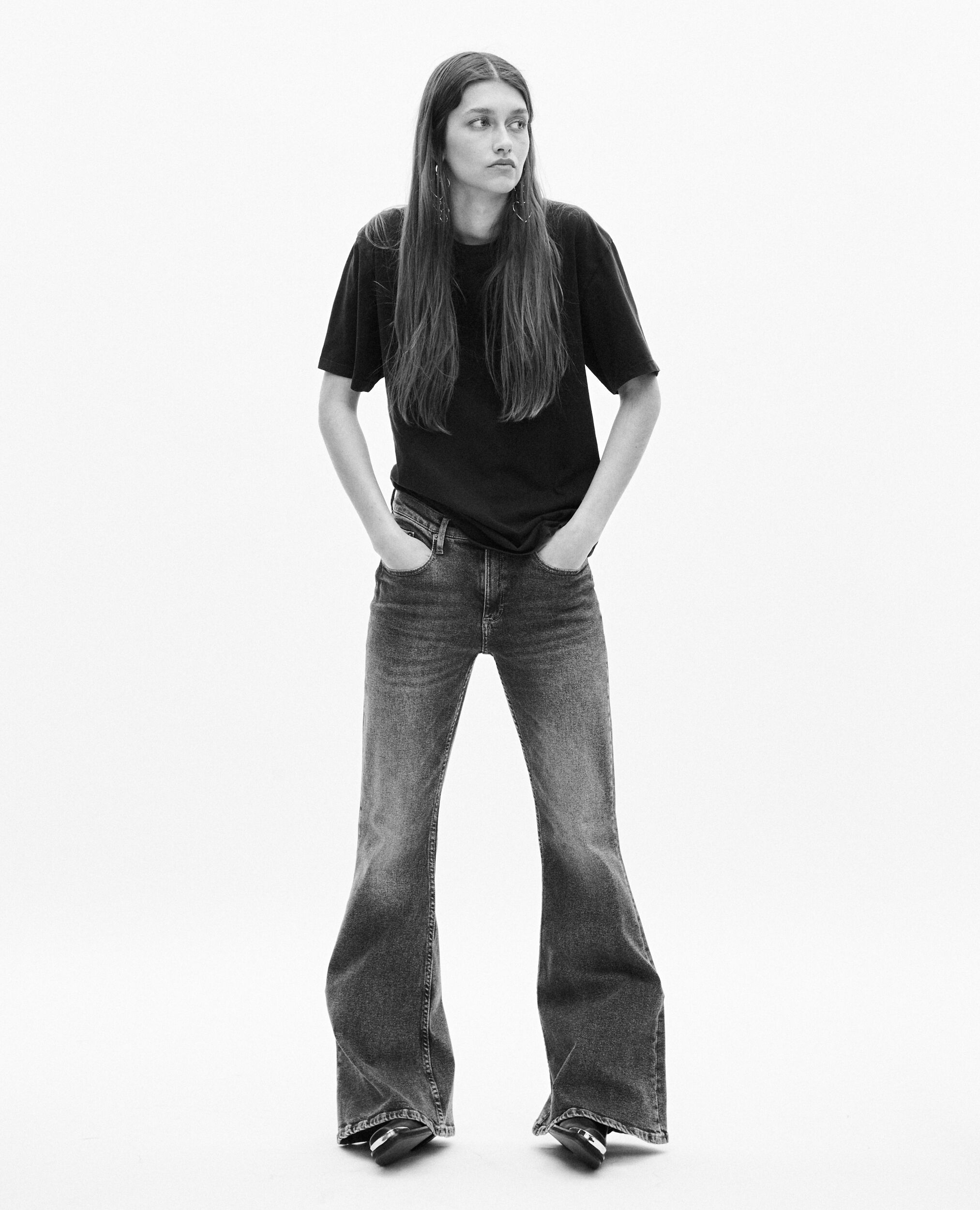 T-shirt mixte The Doors X The Kooples noir délavé, BLACK WASHED, hi-res image number null