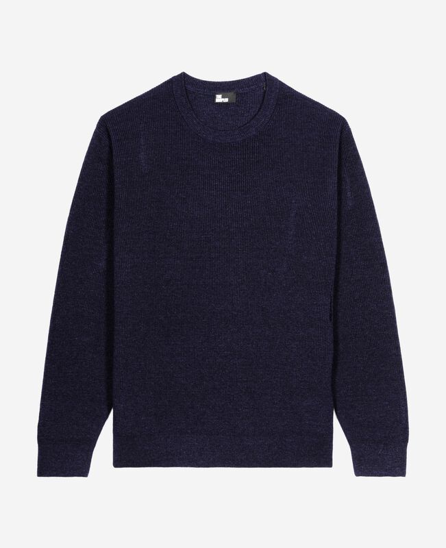 The Kooples HOMME NAVY pull en laine et lin marine