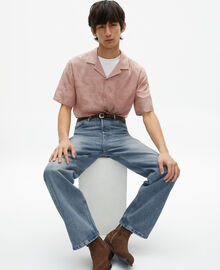 The Kooples HOMME LILA chemise manches courtes en jacquard rose