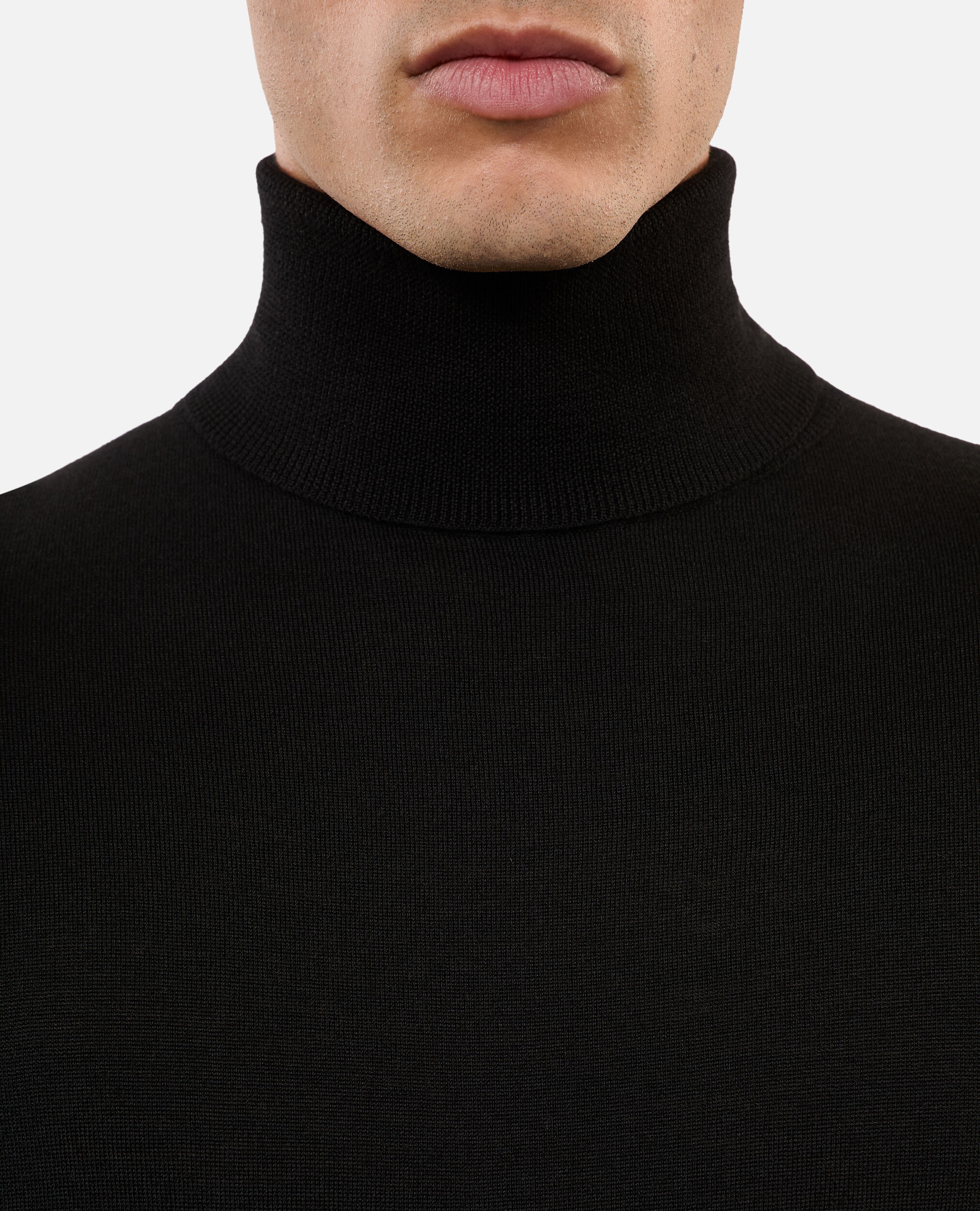 Pull en laine noire, BLACK, hi-res image number null