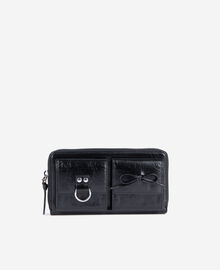 The Kooples FEMME BLACK portefeuille amelia en cuir noir