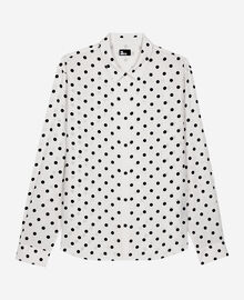 The Kooples HOMME WHITE / BLACK chemise imprimée à pois blanche