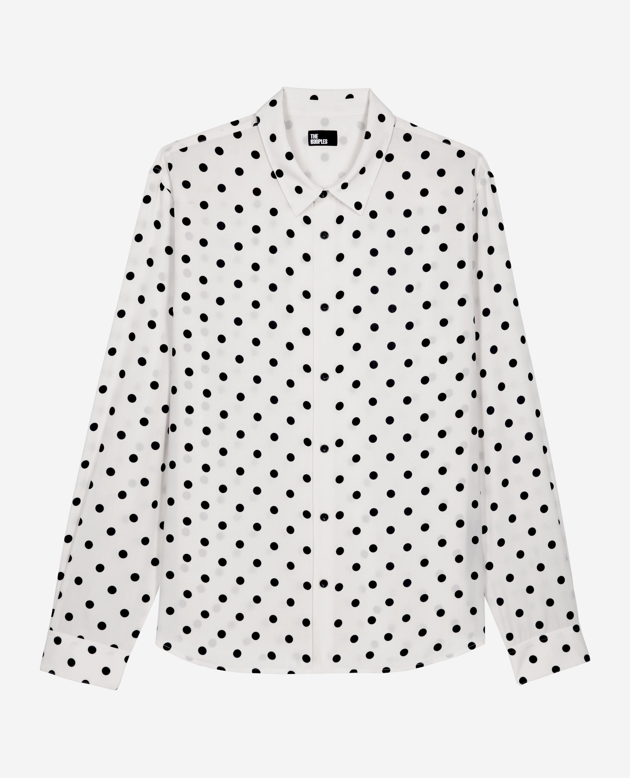 Chemise imprimée à pois blanche, WHITE / BLACK, hi-res image number null