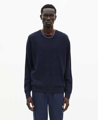 The Kooples HOMME NAVY pull en laine et lin marine