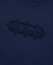 The Kooples HOMME DARK NAVY t-shirt avec broderie logo bleu marine