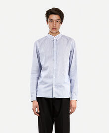 The Kooples HOMME BLUE WHITE chemise formelle à rayures bleue