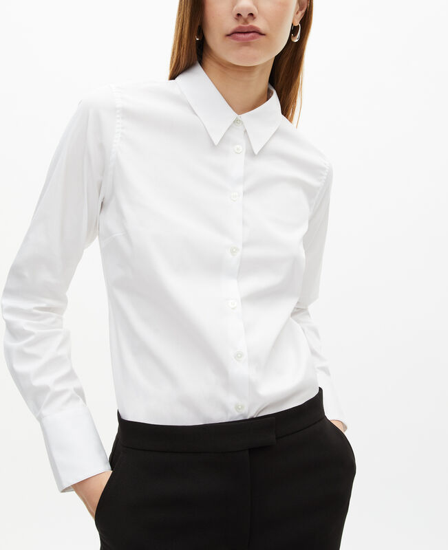 The Kooples FEMME WHITE chemise en popeline blanche