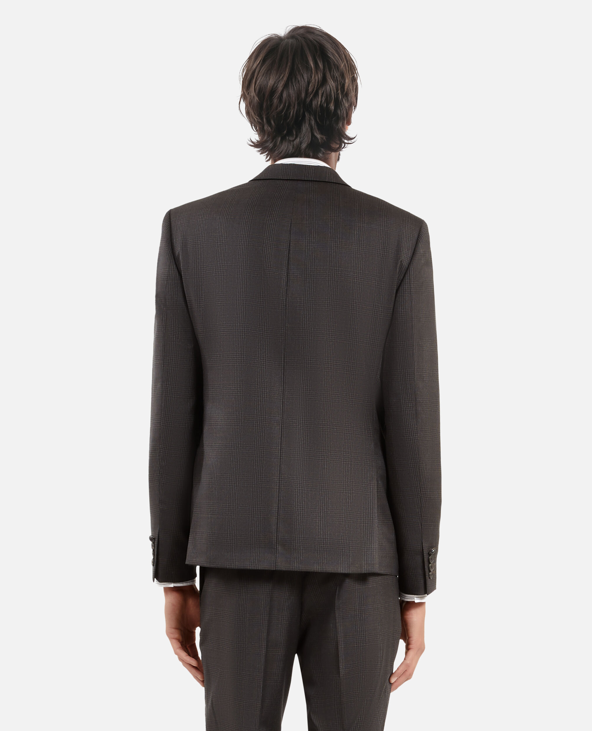 Veste de costume en laine prince de Galles grise, DARK GREY, hi-res image number null
