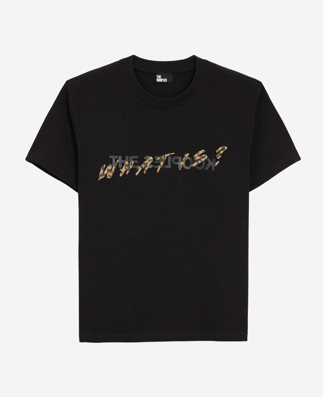 The Kooples FEMME BLACK t-shirt what is noir et léopard