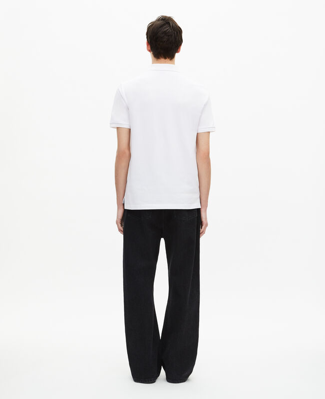 The Kooples HOMME WHITE polo en piqué col classique blanc