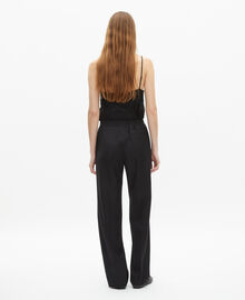 The Kooples FEMME BLACK pantalon droit en laine noir