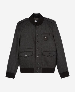 The Kooples HOMME DARK GREY blouson teddy gris