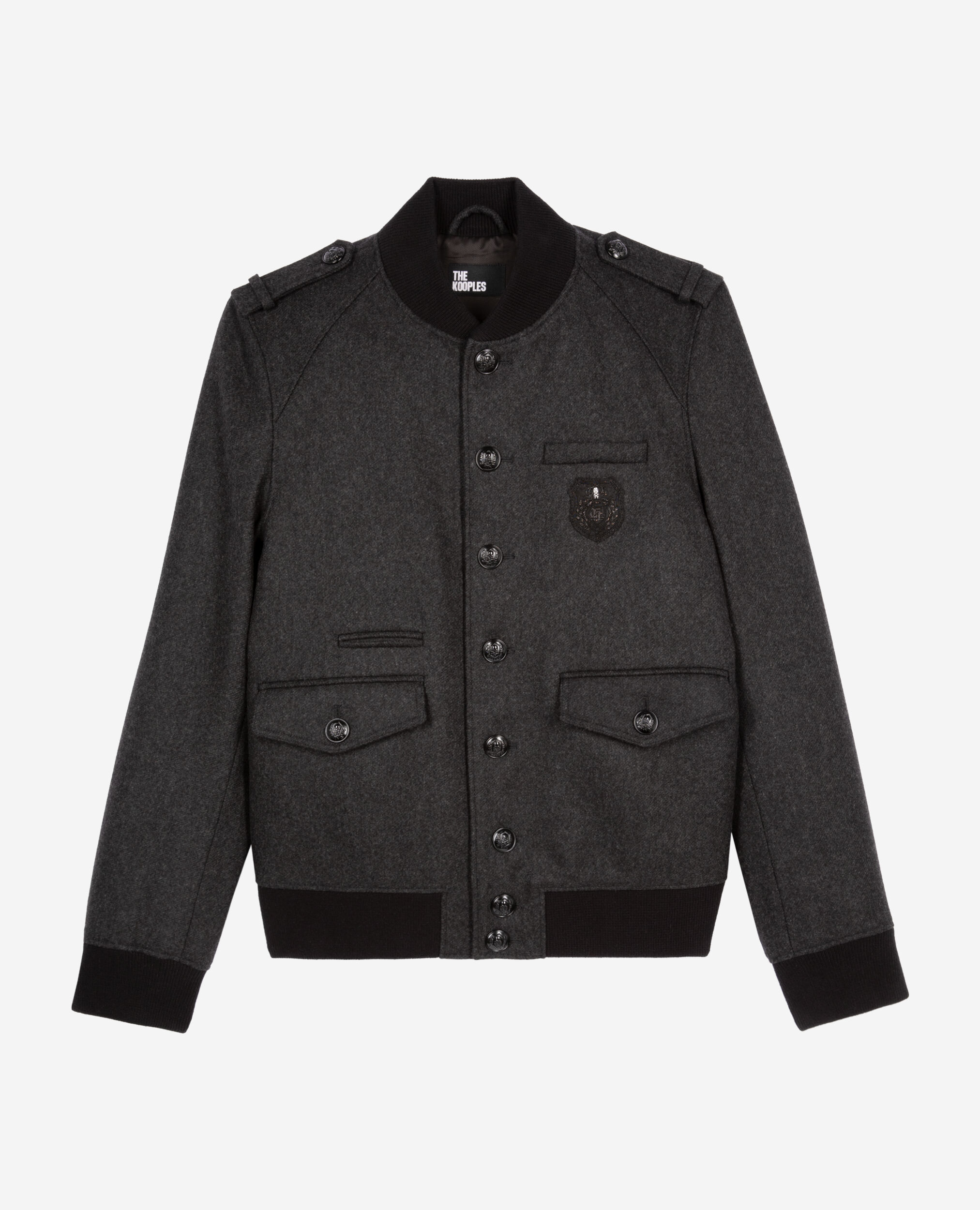 Blouson Teddy gris, DARK GREY, hi-res image number null