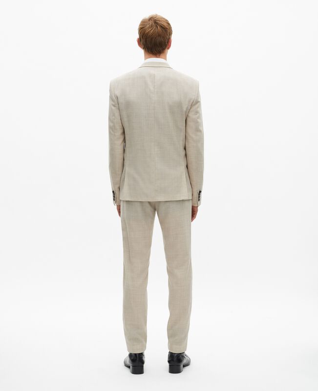 The Kooples HOMME BEIGE veste de costume en laine coupe ajustée beige