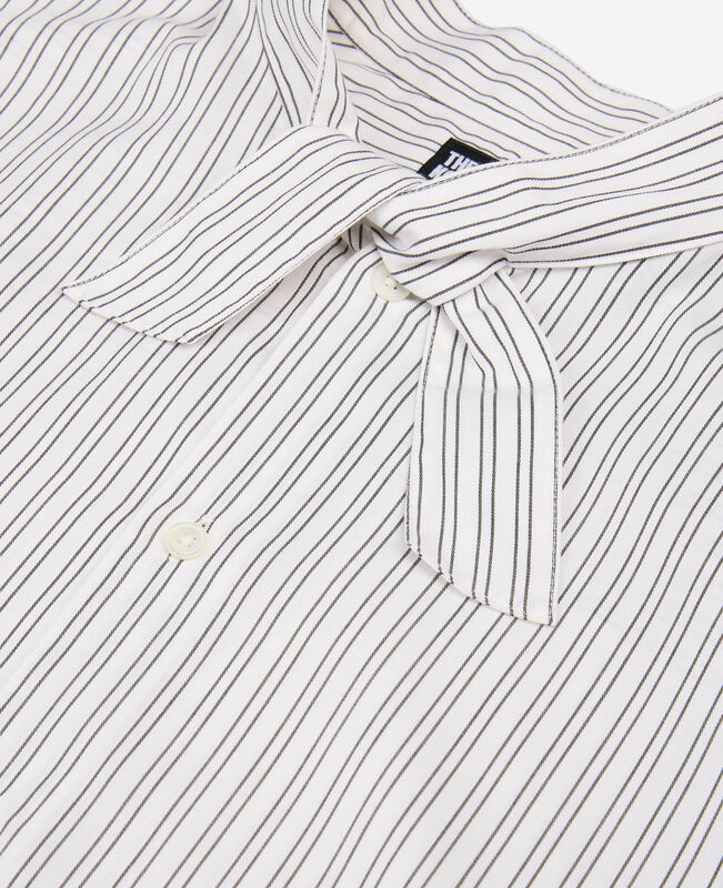 The Kooples HOMME BLACK WHITE chemise à fines rayures blanche