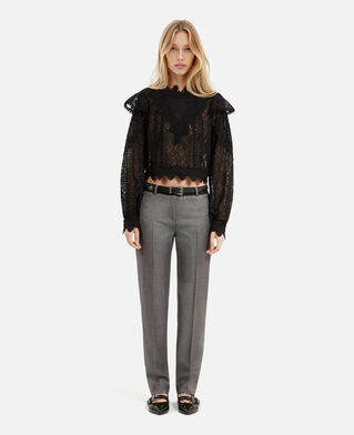 The Kooples WOMEN BLACK black lace top