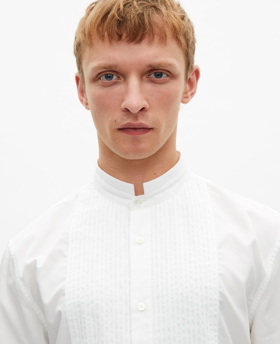 The Kooples HOMME WHITE chemise formelle col officier blanche