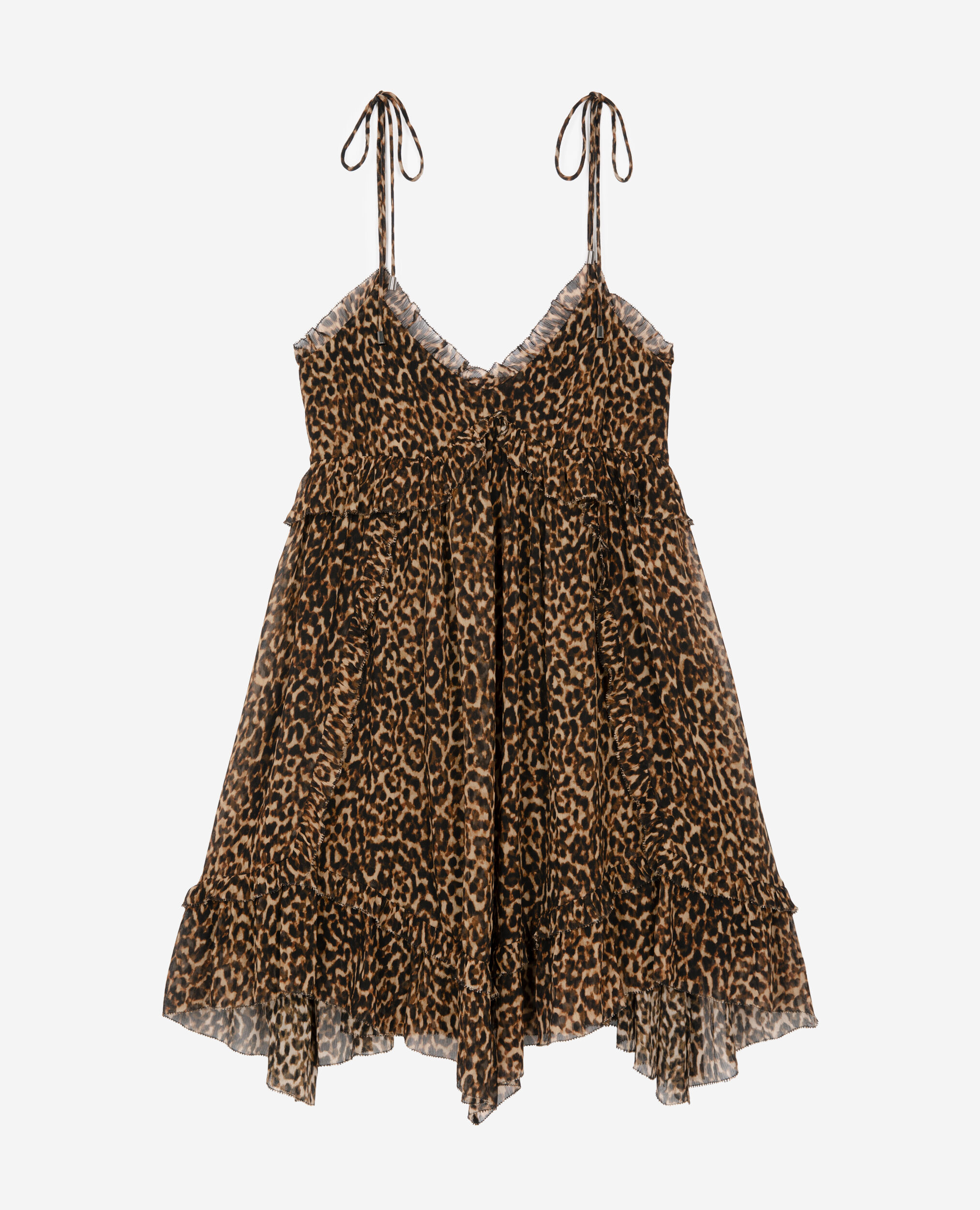 Robe courte imprimé léopard, LEOPARD, hi-res image number null