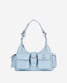 The Kooples FEMME LIGHT BLUE sac amelia en cuir bleu clair