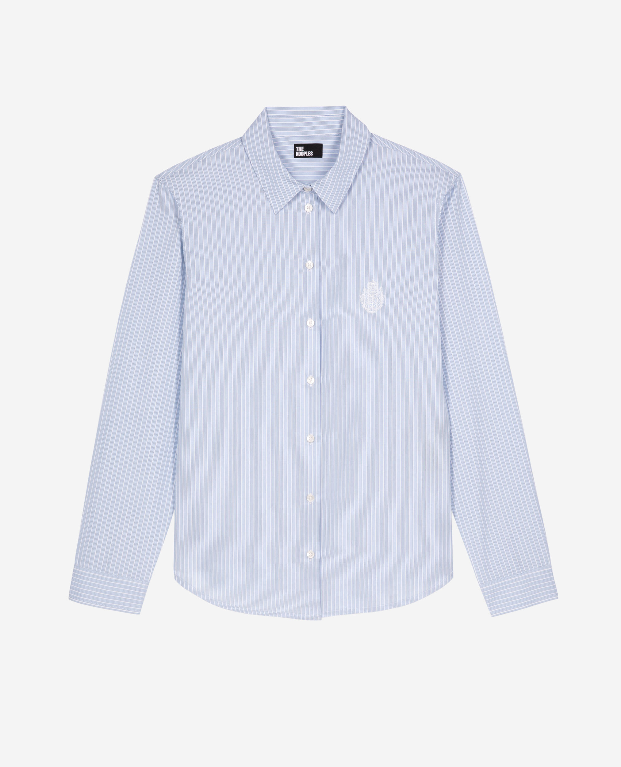 Chemise à rayures en popeline bleue, BLUE / WHITE, hi-res image number null
