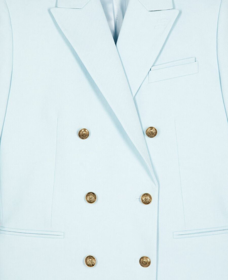 The Kooples FEMME LIGHT BLUE veste de tailleur en coton bleue