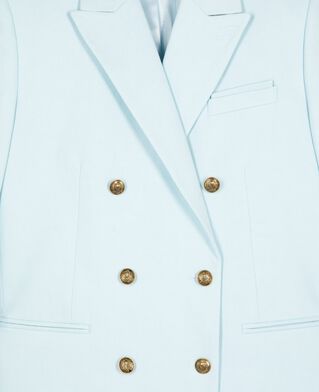 The Kooples FEMME LIGHT BLUE veste de tailleur en coton bleue