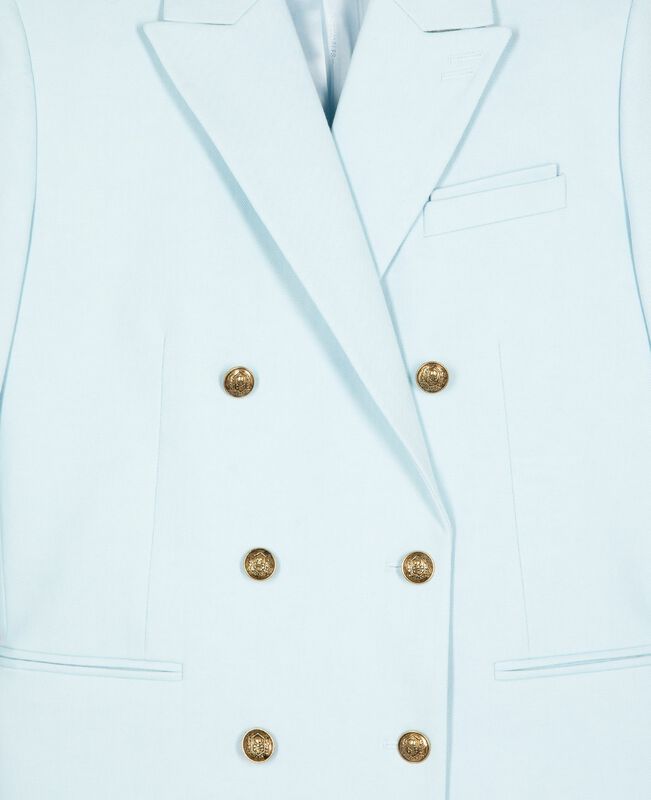 The Kooples FEMME LIGHT BLUE veste de tailleur en coton bleue