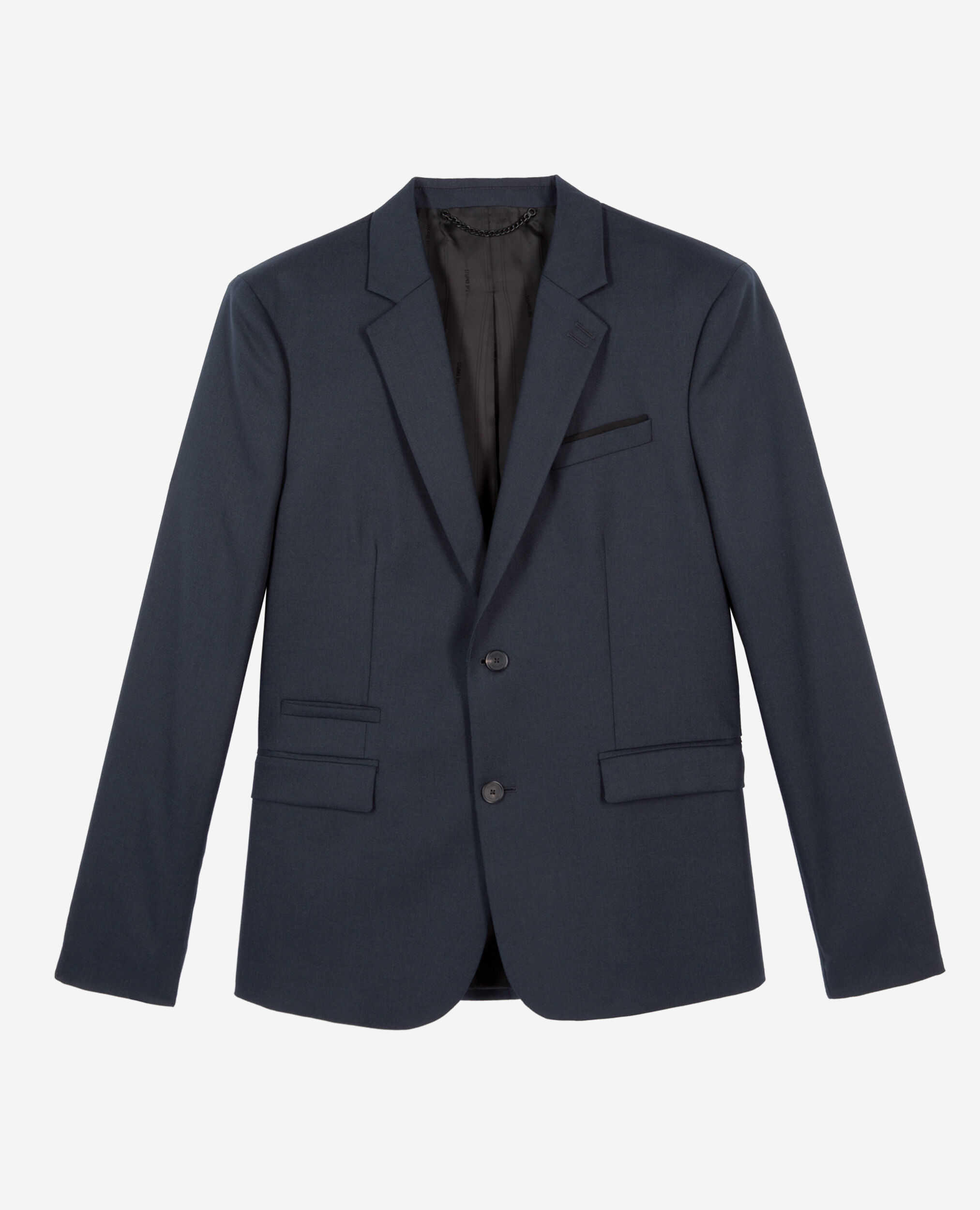 Veste de costume en laine doite bleue, BLUE PETROL, hi-res image number null