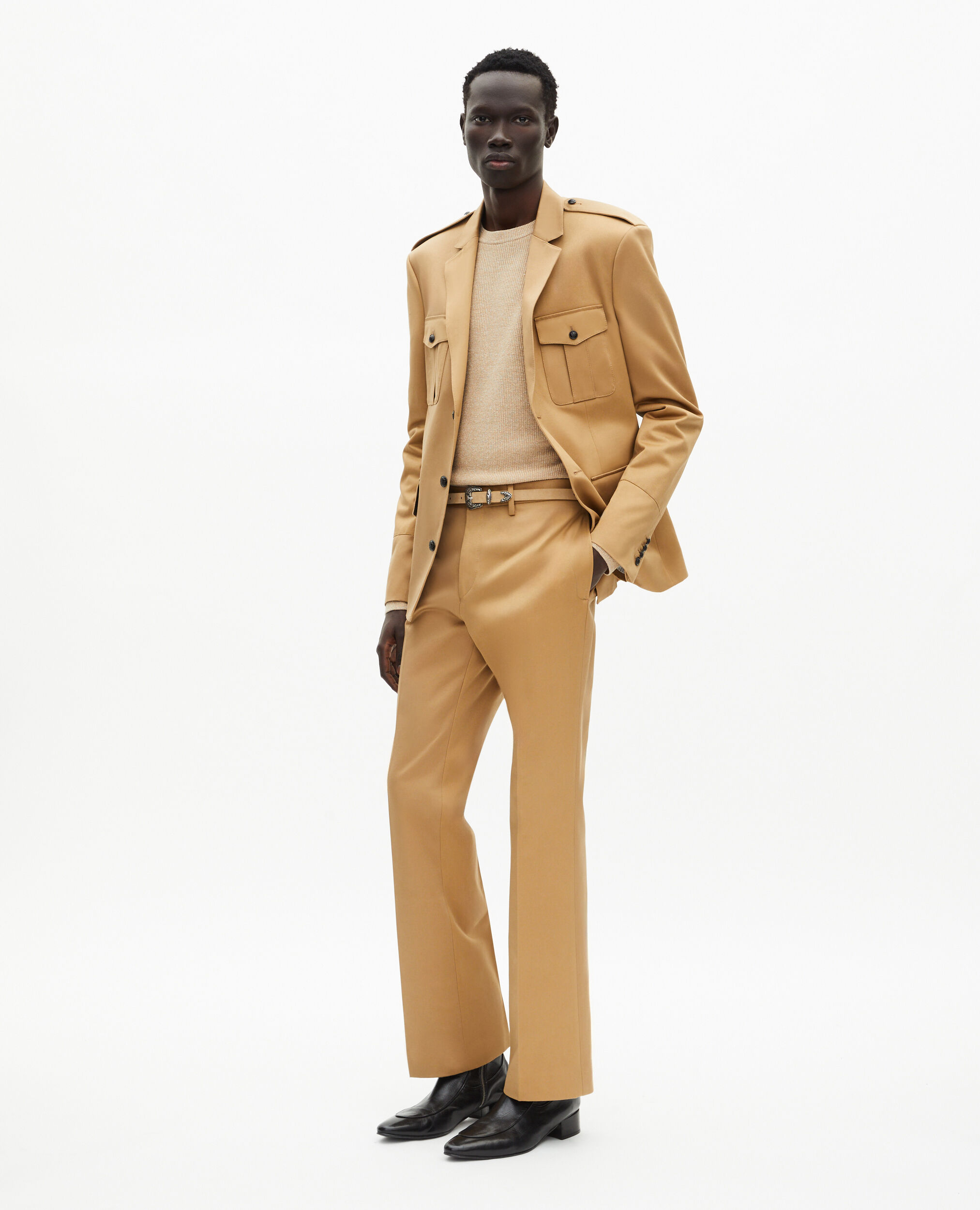 Veste en coton camel, CAMEL, hi-res image number null