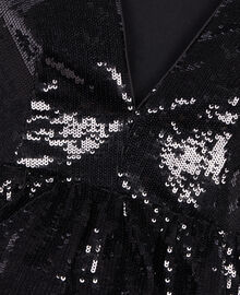 The Kooples FEMME BLACK STONE top à sequins noir