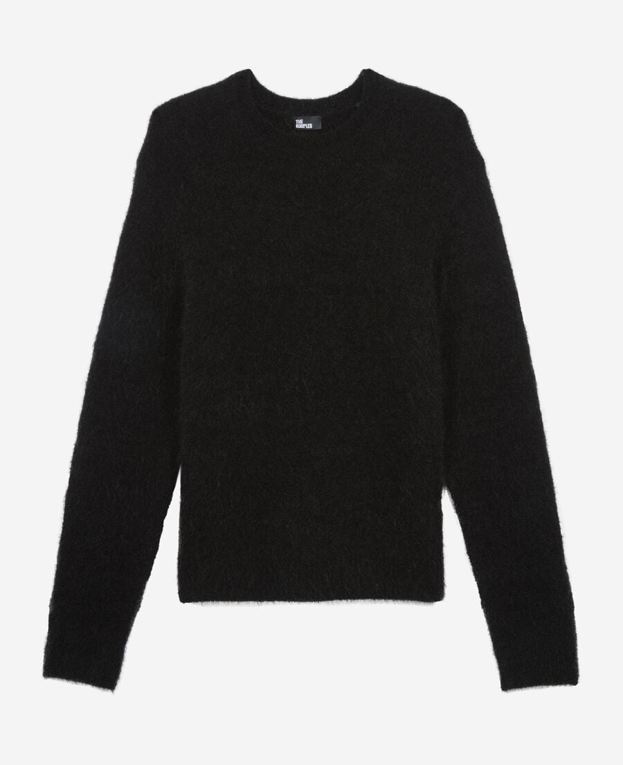 The Kooples MEN BLACK STONE black wool and mohair sweater