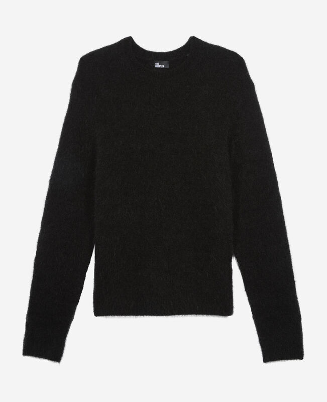 The Kooples HOMME BLACK STONE pull en laine et mohair noir