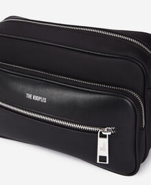 The Kooples HOMME BLACK sac messenger medium en cuir noir