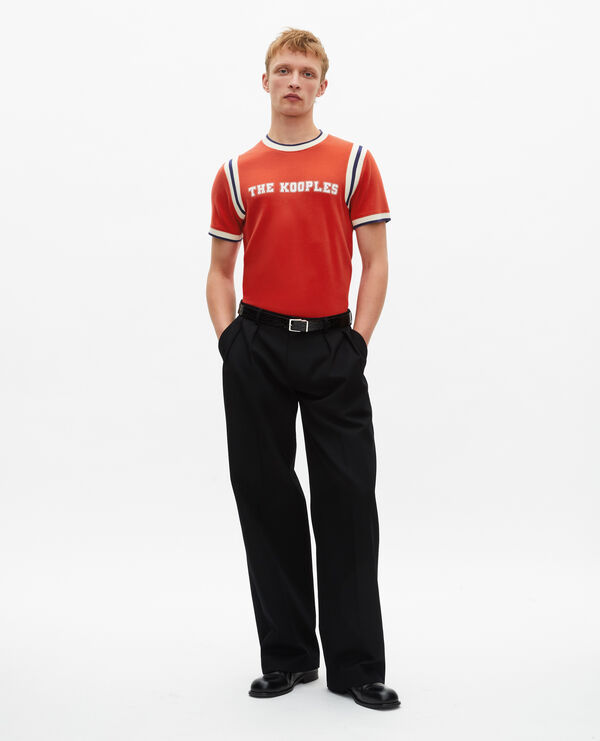 The Kooples HOMME RED t-shirt avec logo rouge