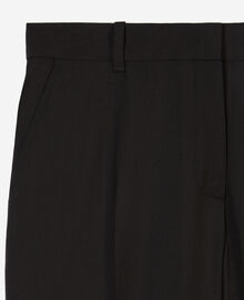 The Kooples FEMME BLACK pantalon tailleur en laine coupe droite noir 