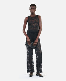 The Kooples FEMME BLACK top sans manches en dentelle noir